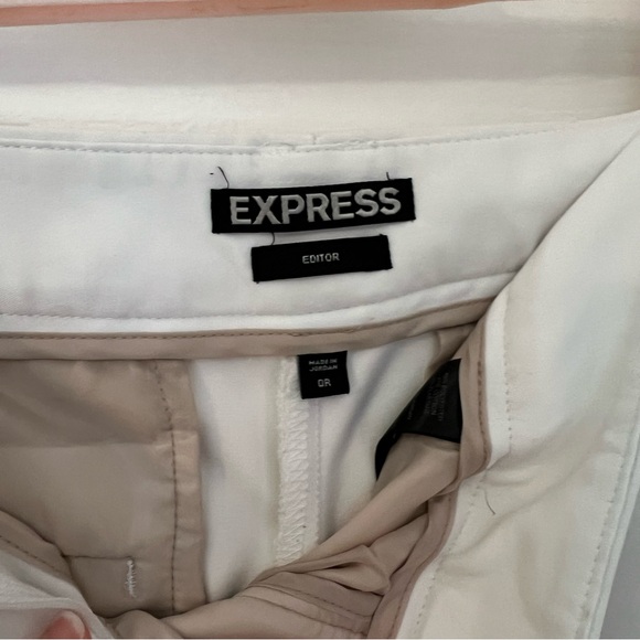 EUC white cropped Express pants. Size 0. - Picture 3 of 3
